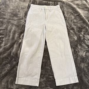 Madewell Women's Slim Emmett Wide-Leg Crop Jeans Size 26 Light Blue Gray